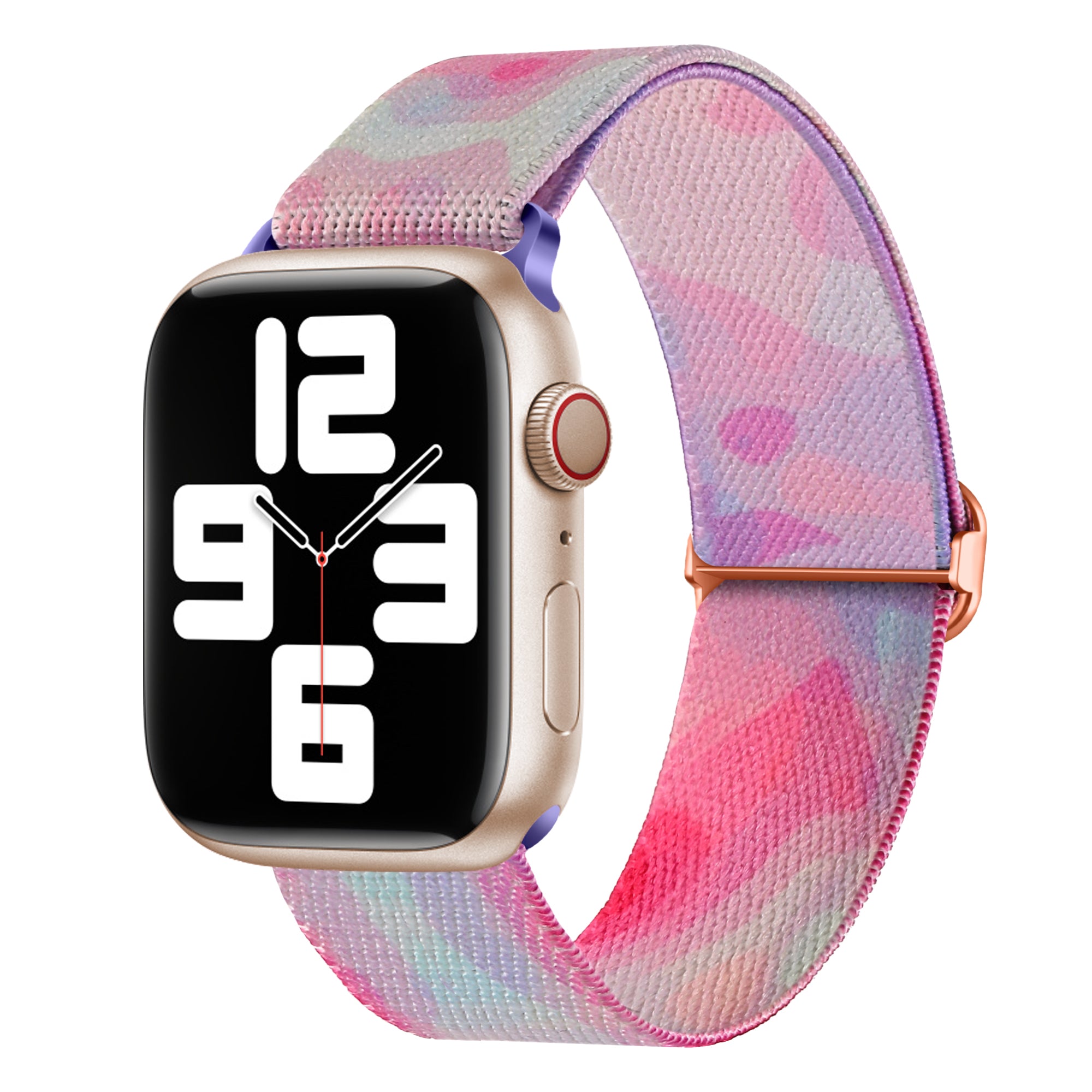 Braided Loop Band for Apple Watch Ultra 49mm / Series 8 7 45mm / Series 6 5 4 SE (2022) SE 44mm / Series 3 2 1 42mm , Braided Nylon Pattern Wristband - Purple Blue