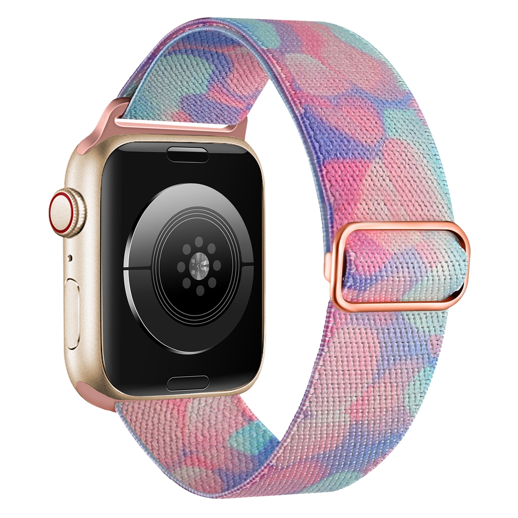 Braided Loop Band for Apple Watch Ultra 49mm / Series 8 7 45mm / Series 6 5 4 SE (2022) SE 44mm / Series 3 2 1 42mm , Braided Nylon Pattern Wristband - Aqueous Fluid