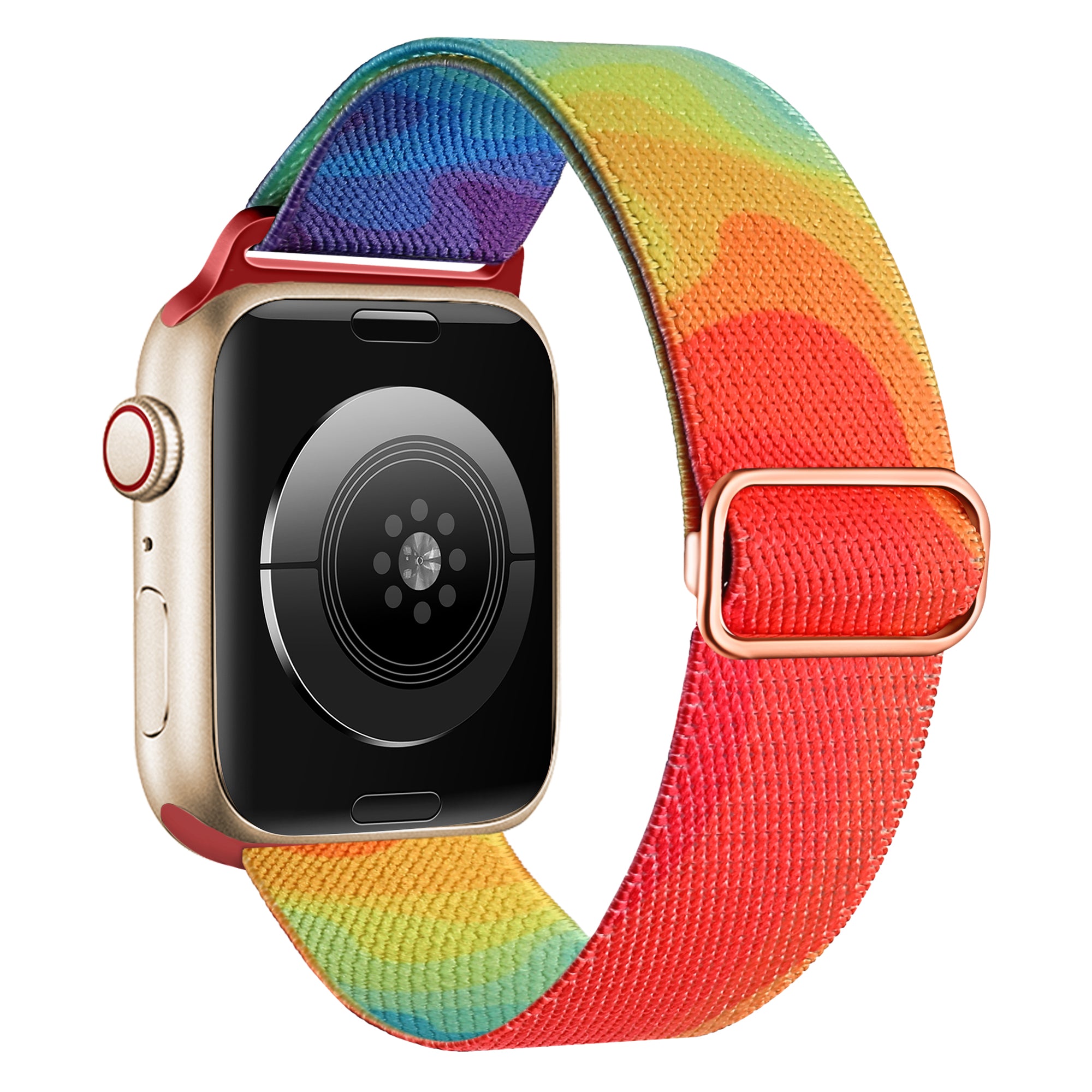 Braided Loop Band for Apple Watch Ultra 49mm / Series 8 7 45mm / Series 6 5 4 SE (2022) SE 44mm / Series 3 2 1 42mm , Braided Nylon Pattern Wristband - Colorful Fluid