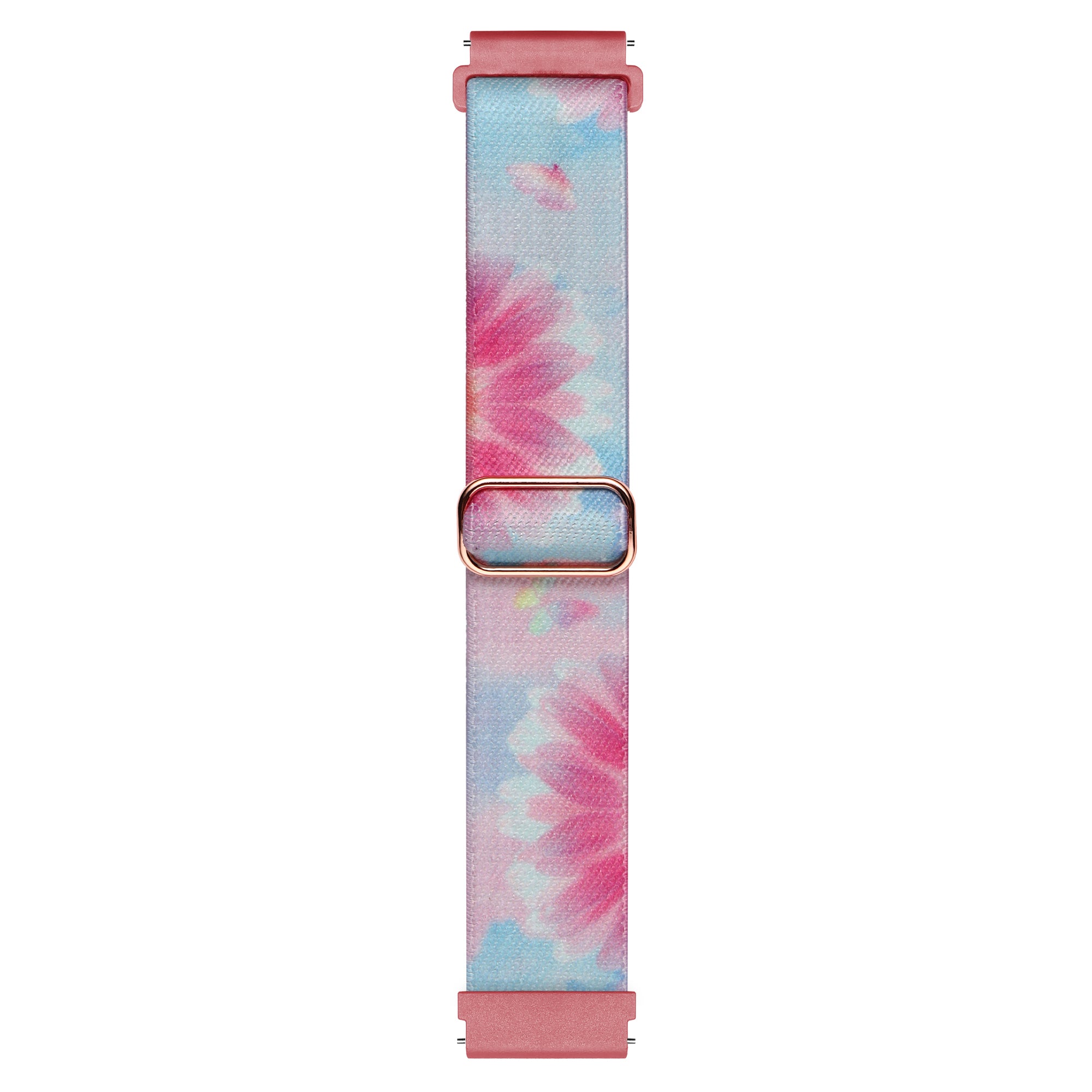 Nylon Watch Band for Coros Pace 2 / Apex 42mm , 20mm Pattern Adjustable Braided Loop Strap - Flowers / Butterflies