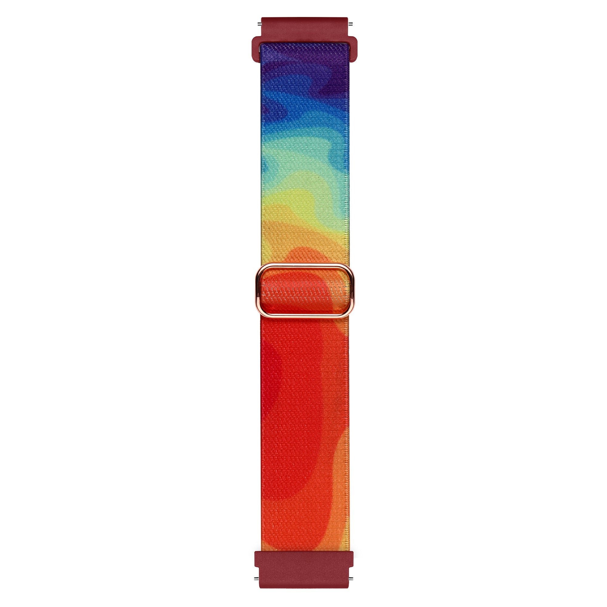 Nylon Watch Band for Coros Pace 2 / Apex 42mm , 20mm Pattern Adjustable Braided Loop Strap - Colorful Fluid