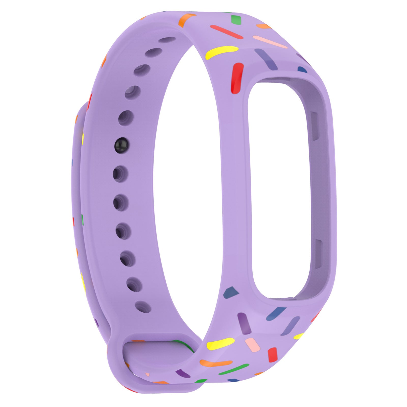 Uniqkart for Oppo Band Integrated Silicone Strap Watch Case Colorful Spotted Wrist Band - Purple