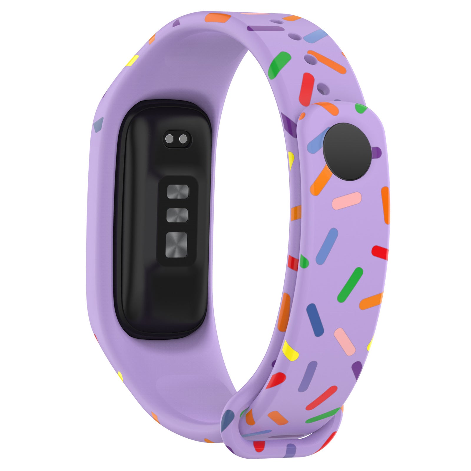 Uniqkart for Oppo Band Integrated Silicone Strap Watch Case Colorful Spotted Wrist Band - Purple