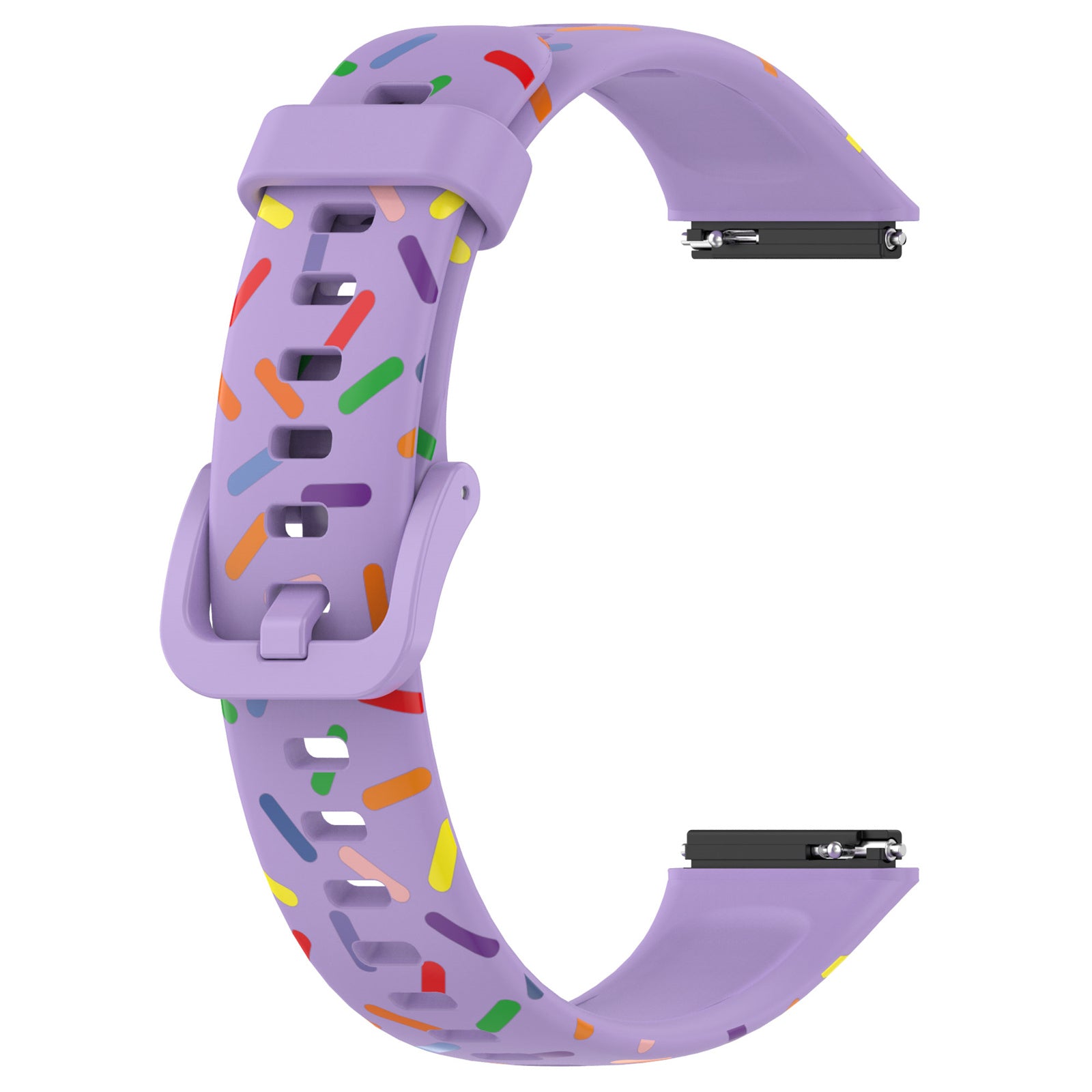 Uniqkart for Huawei Band 7 Colorful Spotted Wrist Band Replacement Silicone Watch Strap - Purple