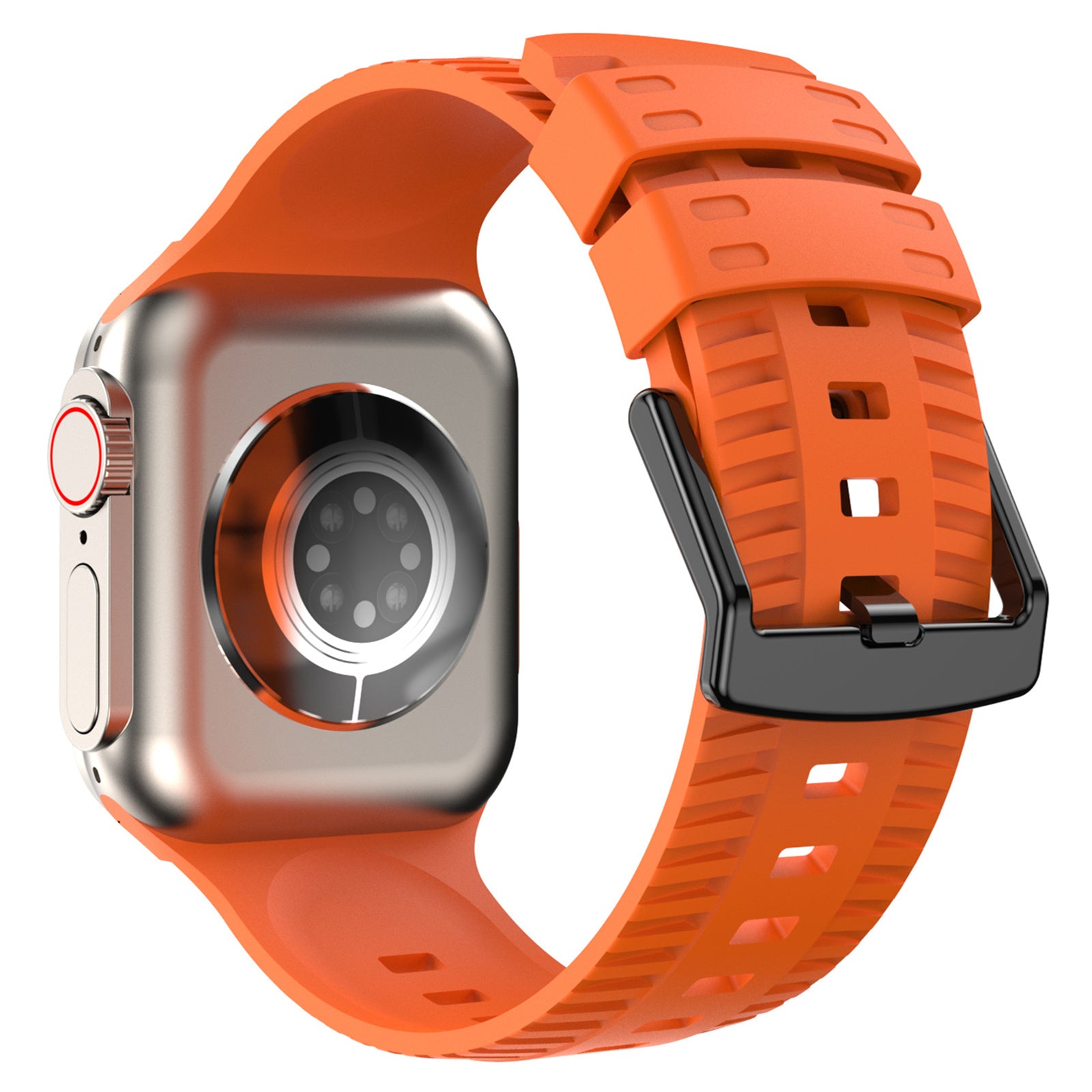 Uniqkart for Apple Watch Series 8 7 41mm / 6 5 4 SE (2022) SE 40mm / 3 2 1 38mm Quick Release Watch Strap Silicone Wrist Band - Orange