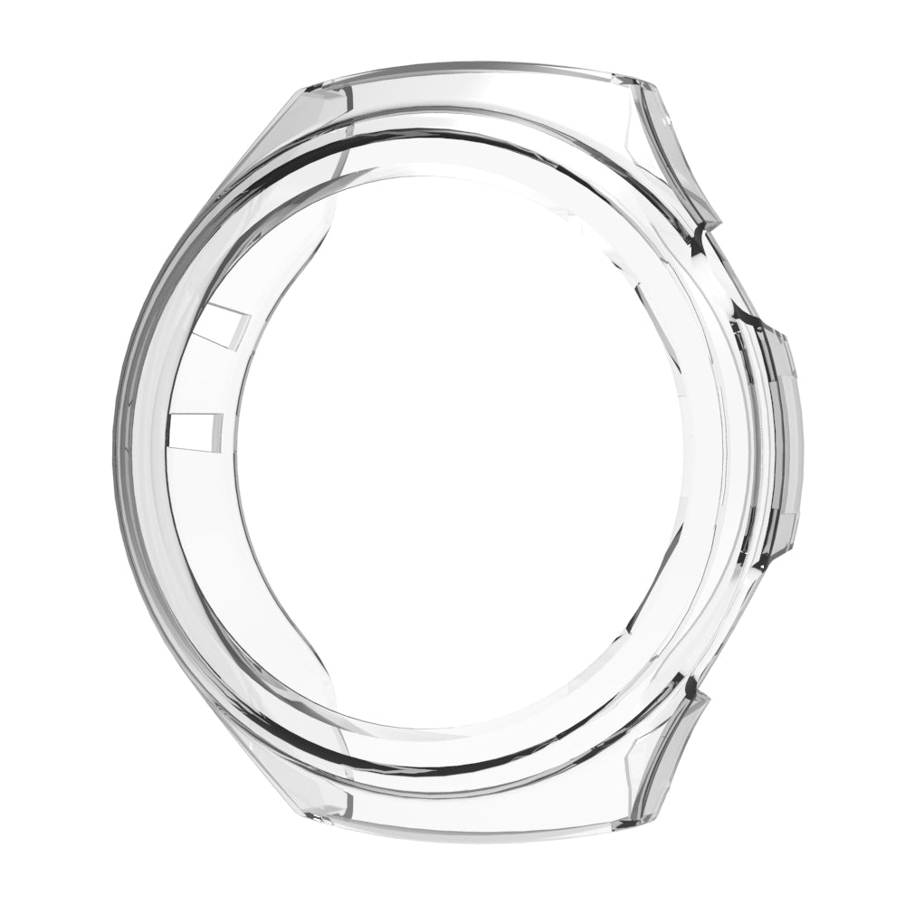 Uniqkart for Huawei Watch 4 Pro Shockproof TPU Watch Case Hollow Protective Frame - Transparent White