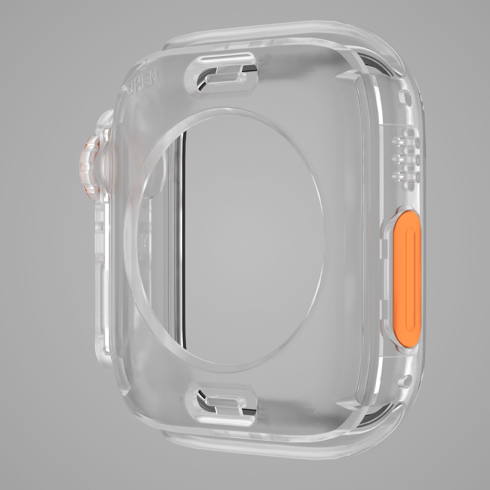 Waterproof Case for Apple Watch Series 6 5 4 SE (2022) SE 44mm , Hard PC Full Protective Cover with Tempered Glass Screen Protector - Transparent