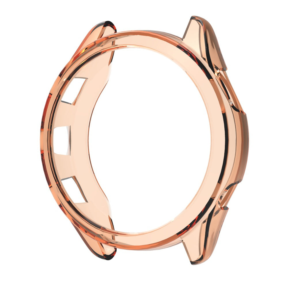 Uniqkart for Garmin Forerunner 265 TPU Watch Case Anti-collision Hollow Protective Frame - Transparent Orange