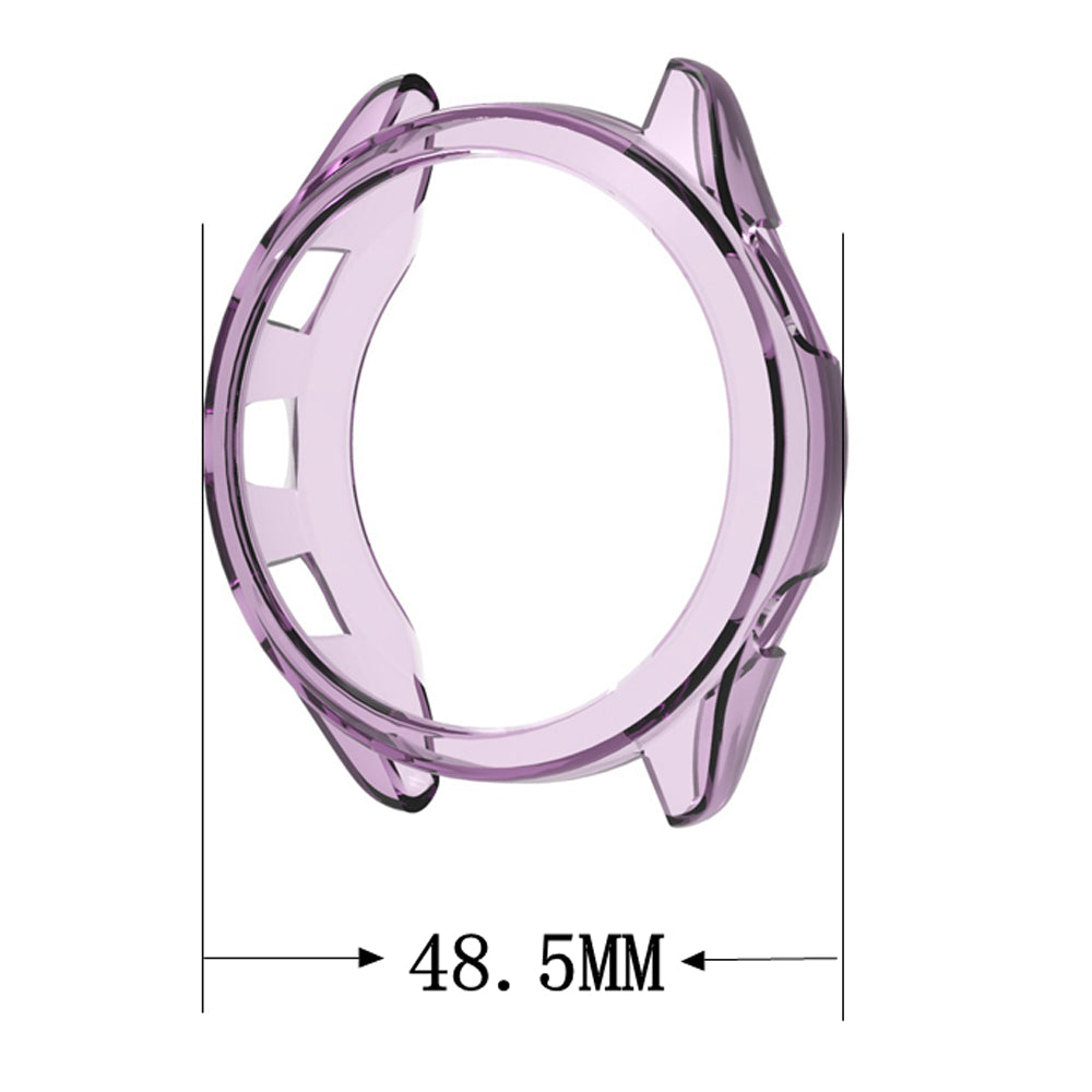 Uniqkart for Garmin Forerunner 265 TPU Watch Case Anti-collision Hollow Protective Frame - Transparent