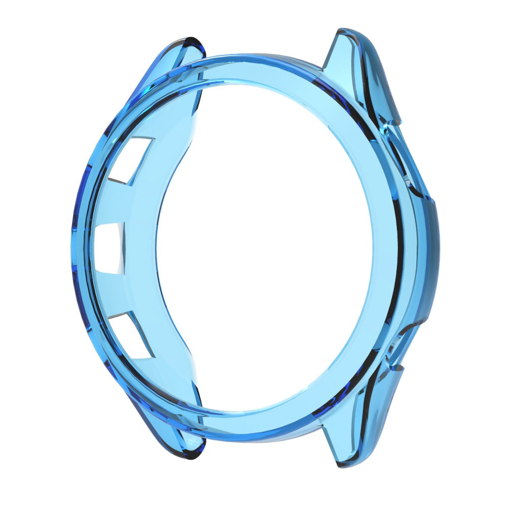 Uniqkart for Garmin Forerunner 265S TPU Watch Case Hollow Anti-scratch Watch Frame - Transparent Blue