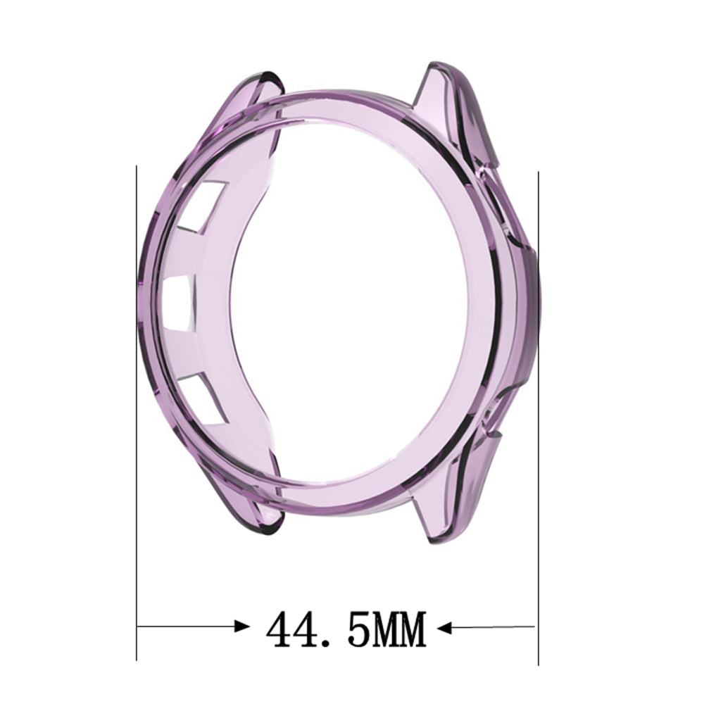 Uniqkart for Garmin Forerunner 265S TPU Watch Case Hollow Anti-scratch Watch Frame - Transparent Blue