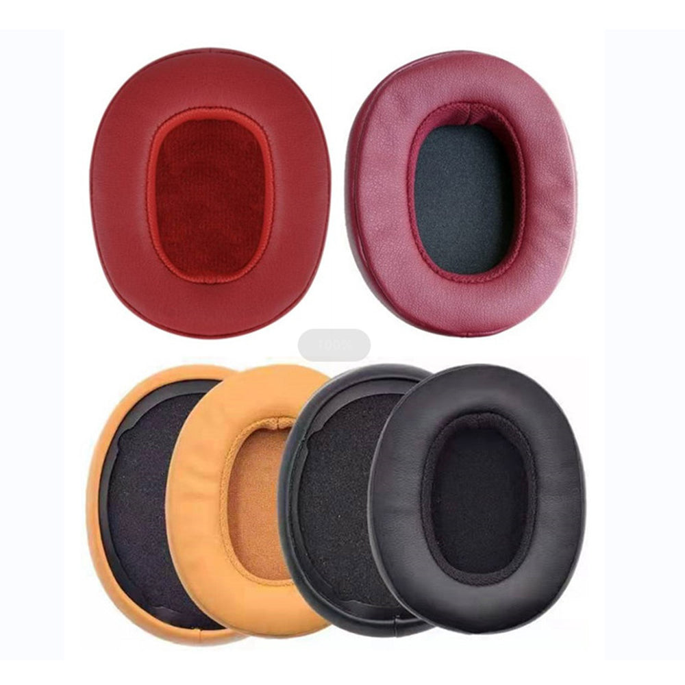1 Pair Soft Earpads Leather Sponge Cushions for Skullcandy Crusher 3.0 Headphone Accessories Replacement - Wine Red