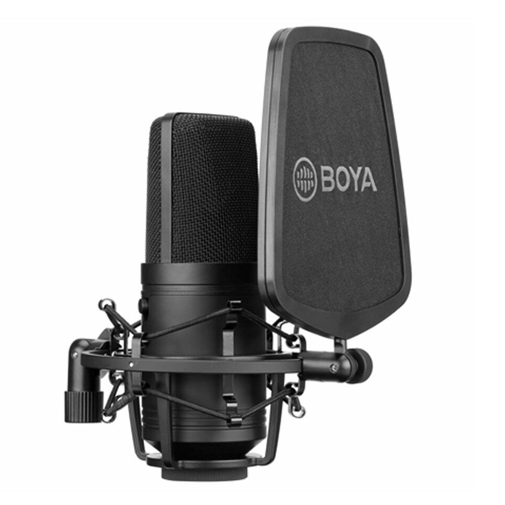 BOYA BY-M800 Large Diaphragm Microphone Low-cut Filter Cardioid Condenser Mic for Studio Broadcast Recording