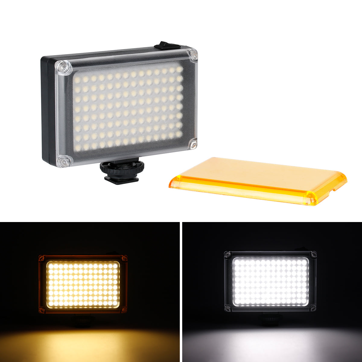 Uniqkart 112 LED Phone Video Light Photographic Lighting for Youtube Live Streaming Dimmable Bi-color Temperature LED Lamp
