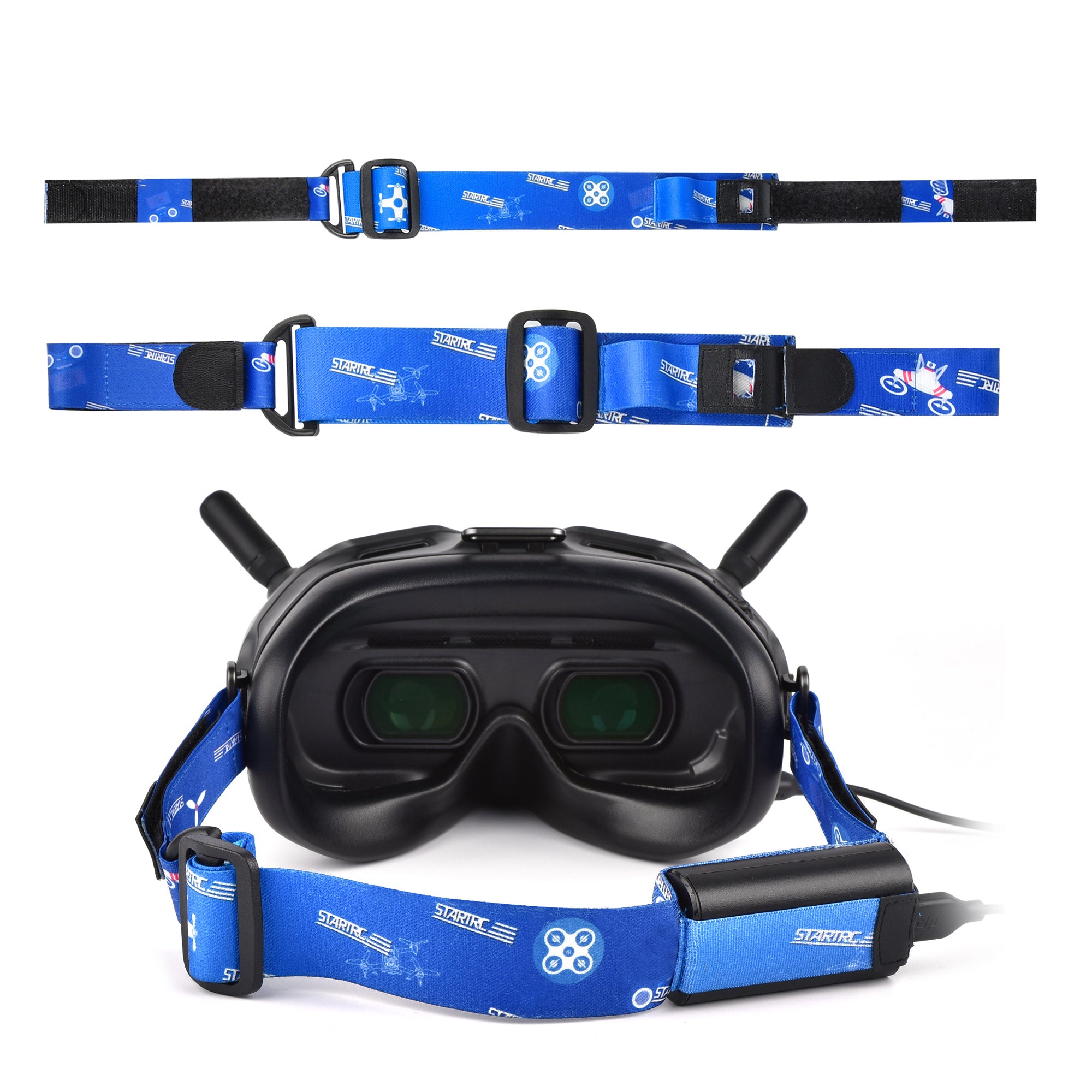 STARTRC Adjustable Headband VR Glasses Head Strap for DJI FPV Goggles/FPV Goggles V2 - Blue