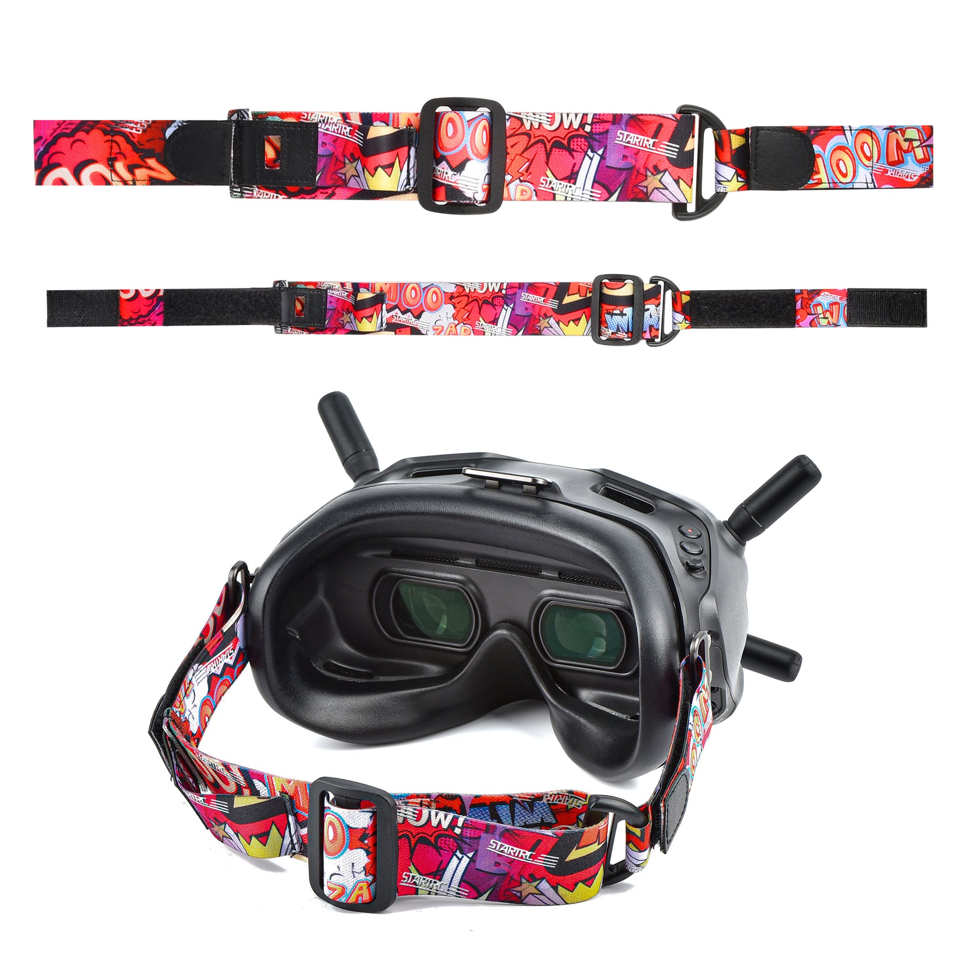 STARTRC Adjustable Headband VR Glasses Head Strap for DJI FPV Goggles/FPV Goggles V2 - Red
