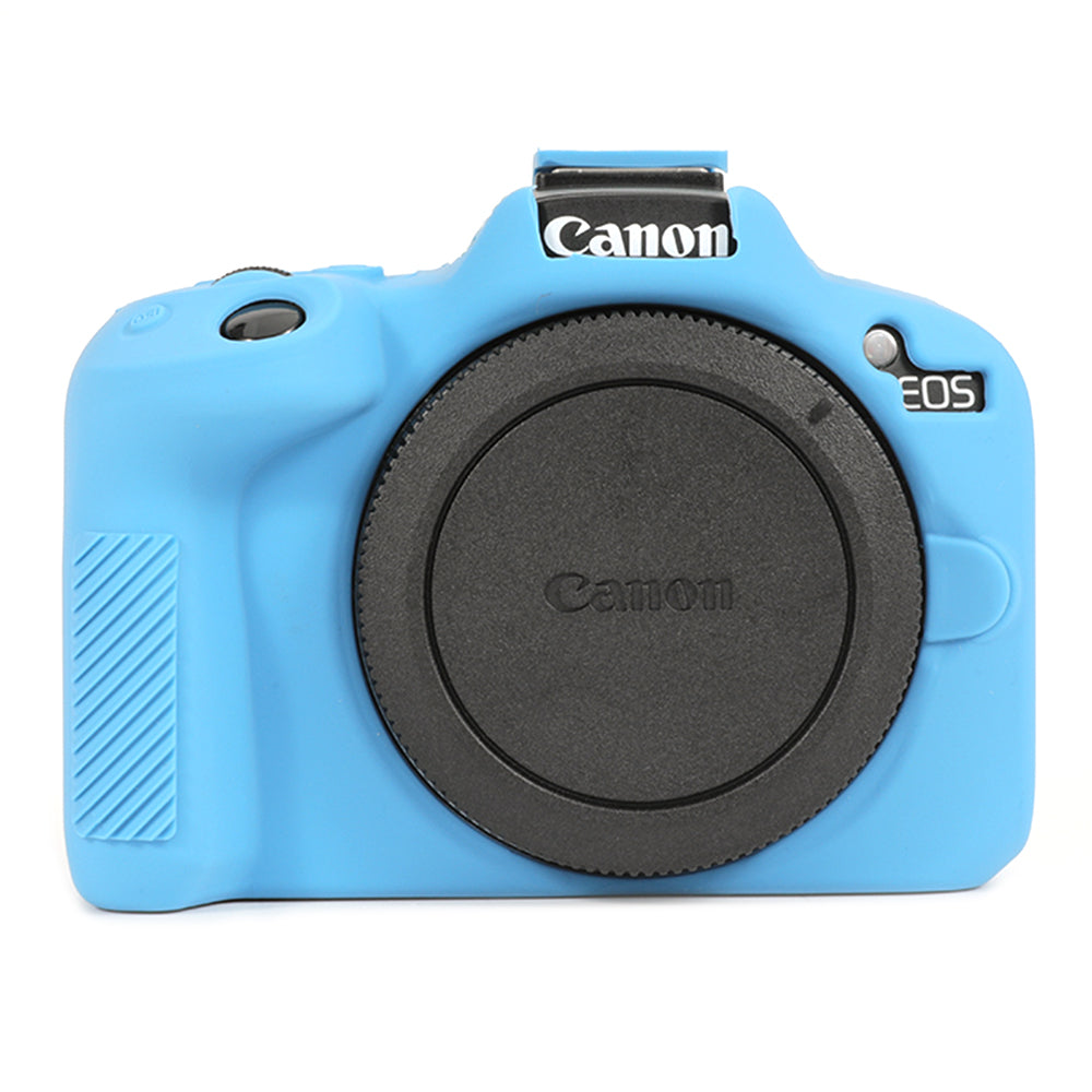 Uniqkart for Canon EOS R50 Soft Silicone Anti-drop Case Camera Protective Cover - Blue