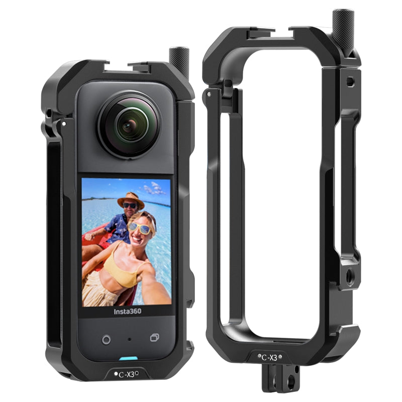 Uniqkart C-X3 Metal Expansion Cage for Insta360 X3 Action Camera Protective Frame Case