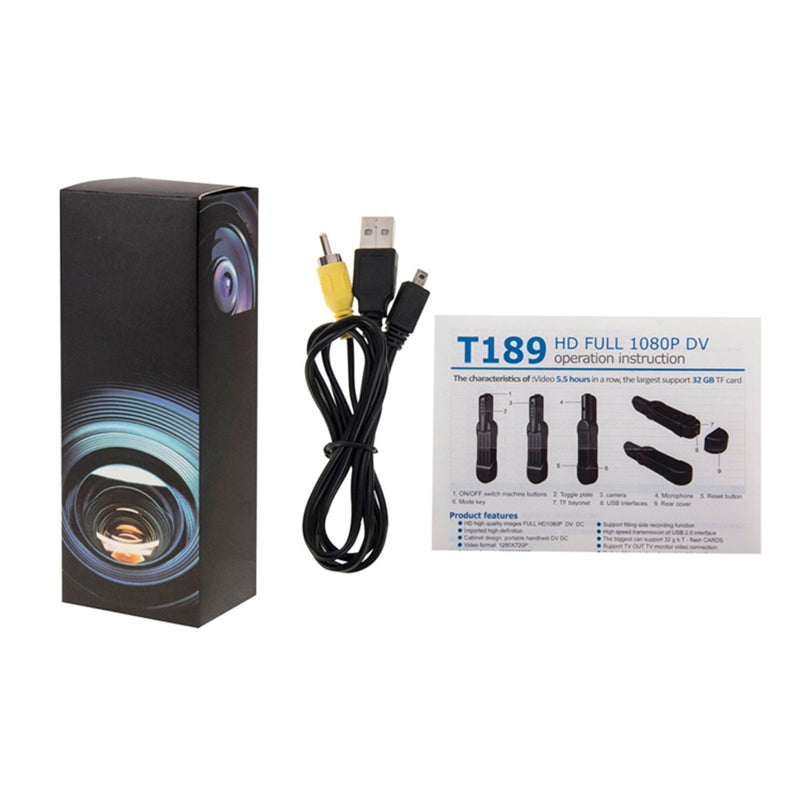 T189 Hidden Spy Mini Portable Video Recorder DVR 1080P HD Pocket Pen Camera