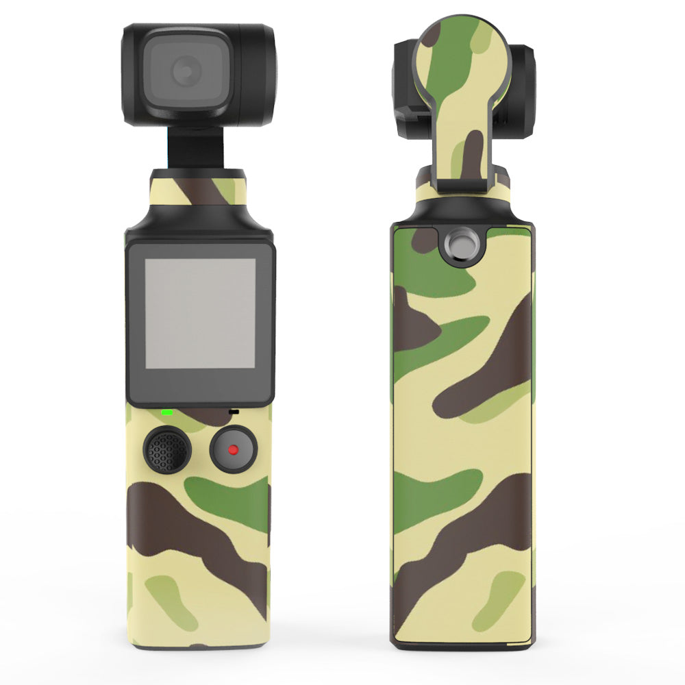 Uniqkart Sticker Set Skin Decor Protective Film for FIMI PALM Pocket Camera - Army Green Camouflage