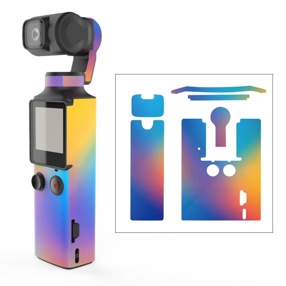 Uniqkart Sticker Set Skin Decor Protective Film for FIMI PALM Pocket Camera - Gradient Color