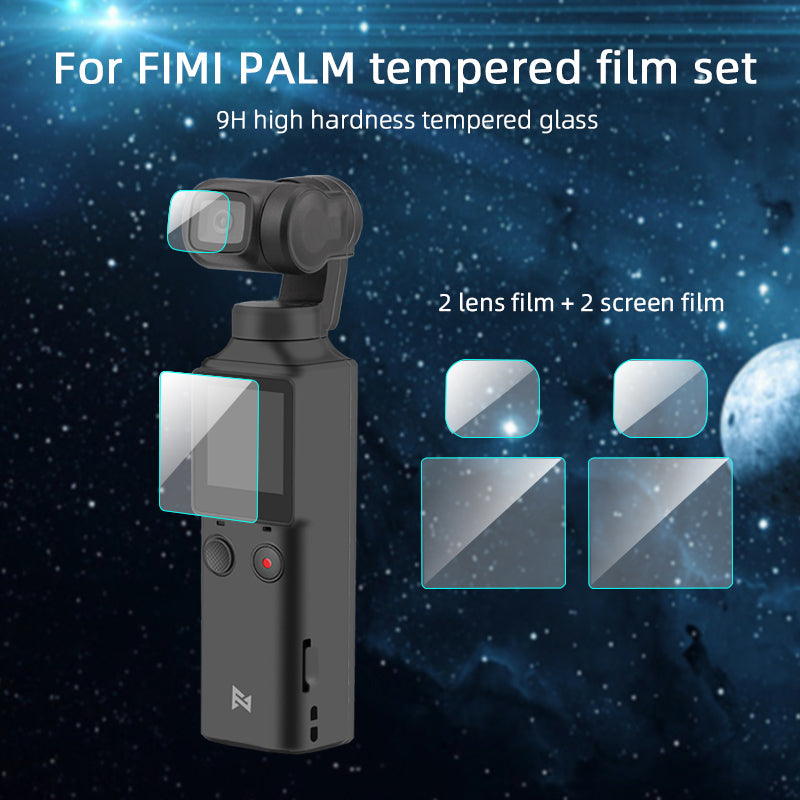 2 Pcs/Set 9H Lens Protective Tempered Glass Film for FIMI PALM