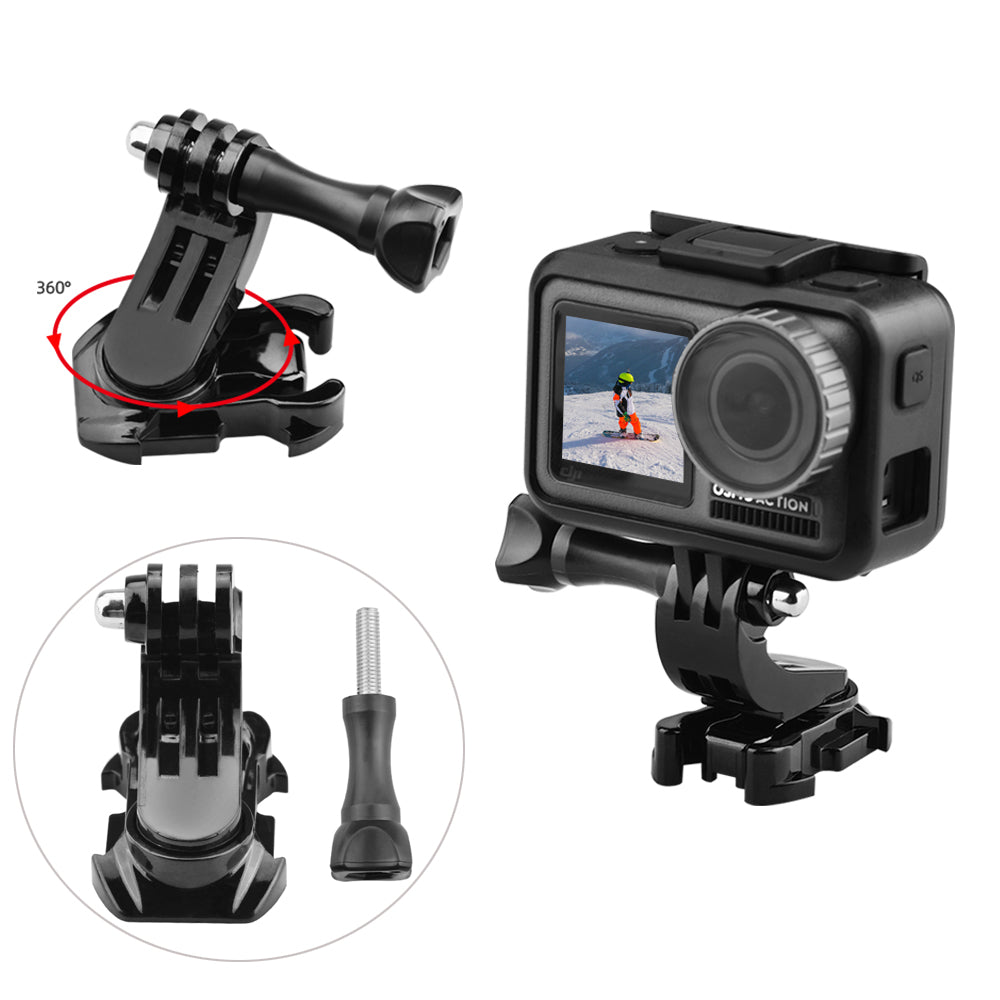 360 Degree Rotating J-hook Fixed Base Vertical Surface Mount Adapter for Osmo Action/GoPro Hero 8 7 5 Sports Camera Accessories