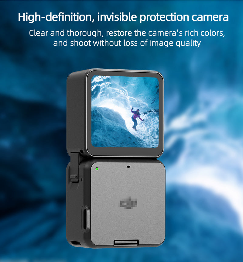 [Power Version] 2 Set EWB9033_2 Camera Lens Protective Film HD Tempered Glass Screen Protector for DJI Action 2 Sports Camera