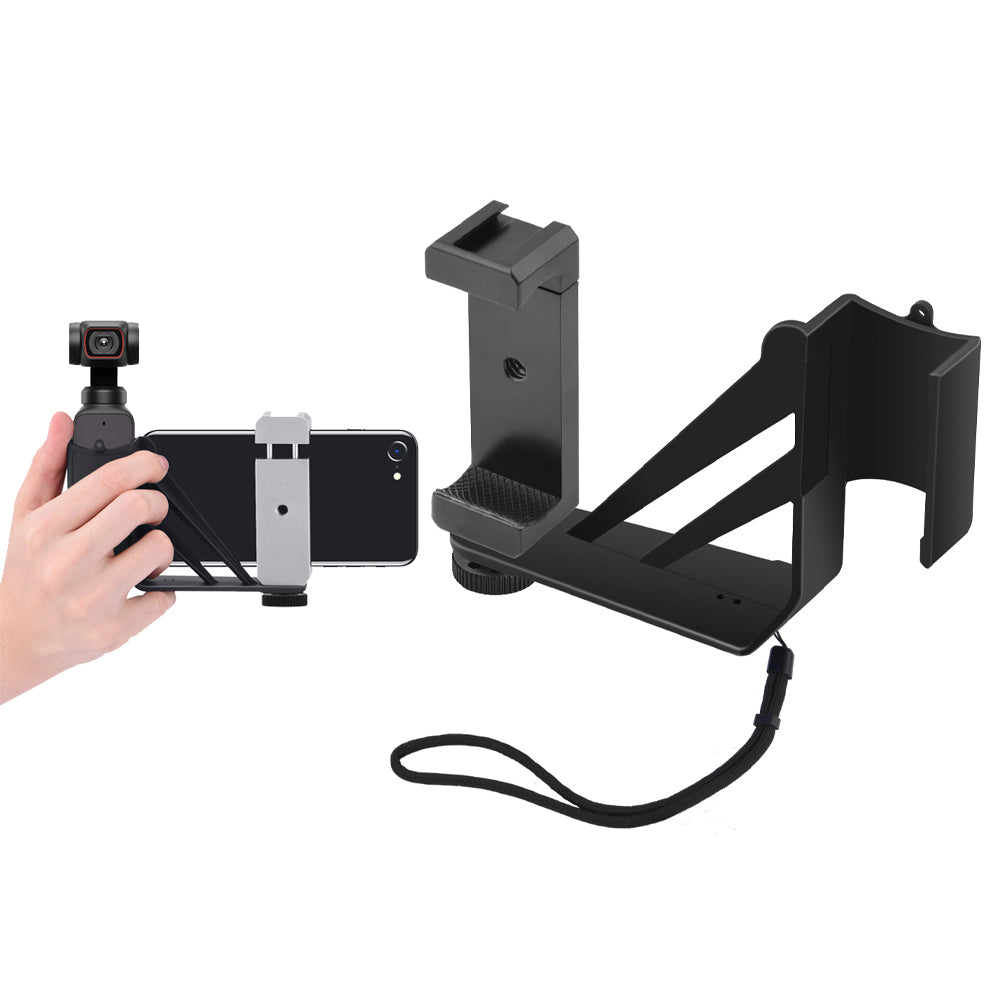 ZZCP5003 ZZCP5004 Handheld Phone Holder Gimbal Stand Tripod Mount with 1/4 Screw for DJI OSMO Pocket 2 - Black