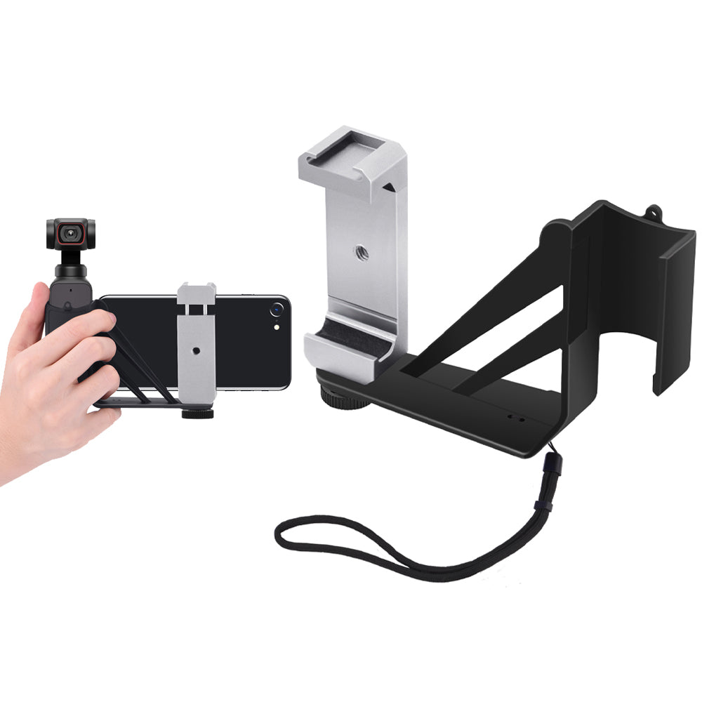 ZZCP5003 ZZCP5004 Handheld Phone Holder Gimbal Stand Tripod Mount with 1/4 Screw for DJI OSMO Pocket 2 - Silver