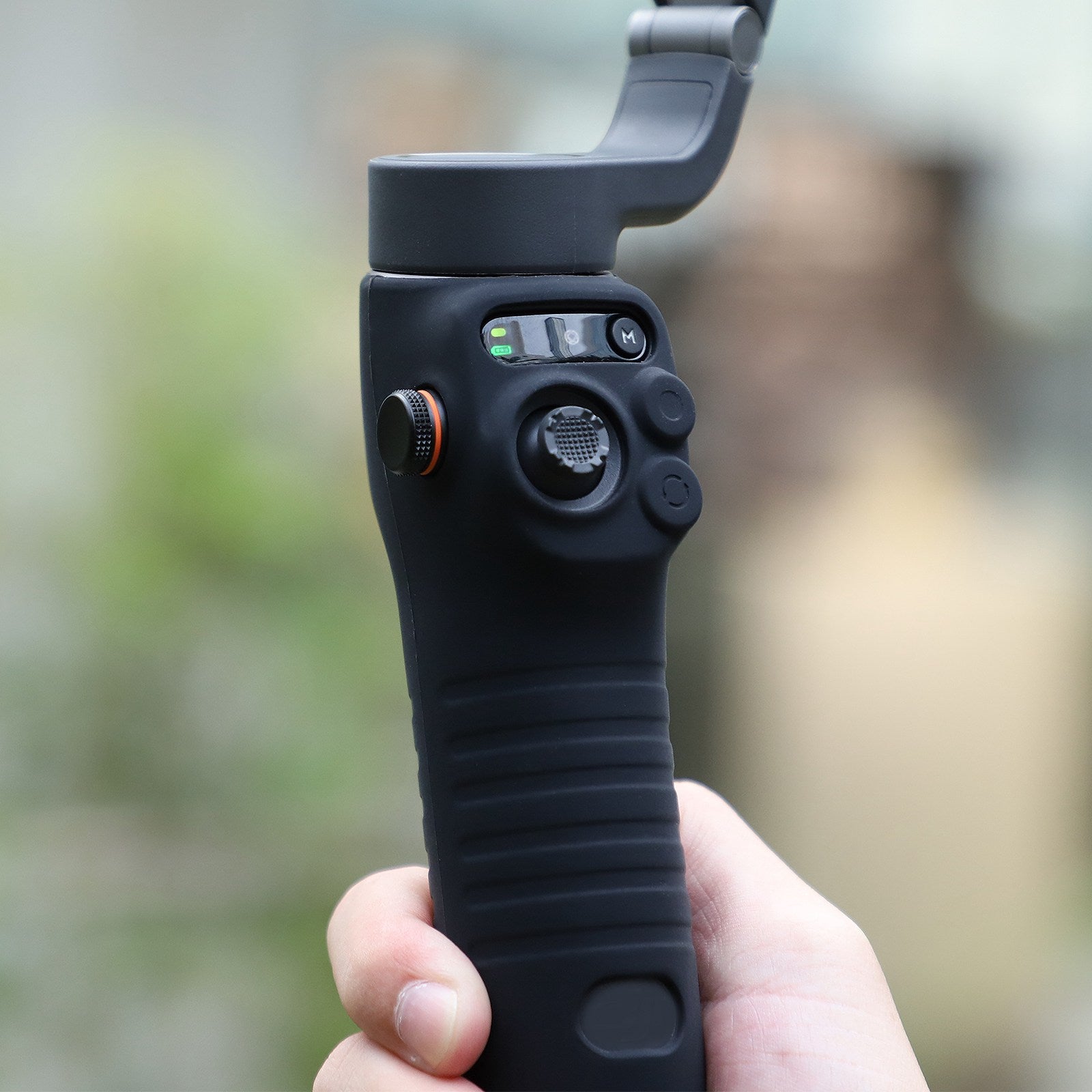 Uniqkart OM6-BHT515 For DJI Osmo Mobile 6 Protective Case Anti-shake Phone Gimbal Silicone Anti-scratch Anti-dust Sleeve - Black