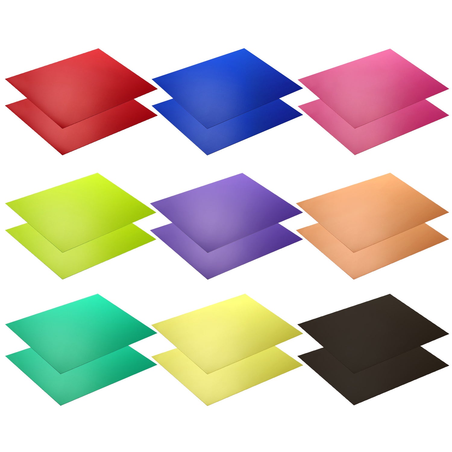 Uniqkart NW-836 18Pcs / Set 30x20cm Color Correction Gel Lighting Filter Light Filter Plastic Sheets 9 Colors