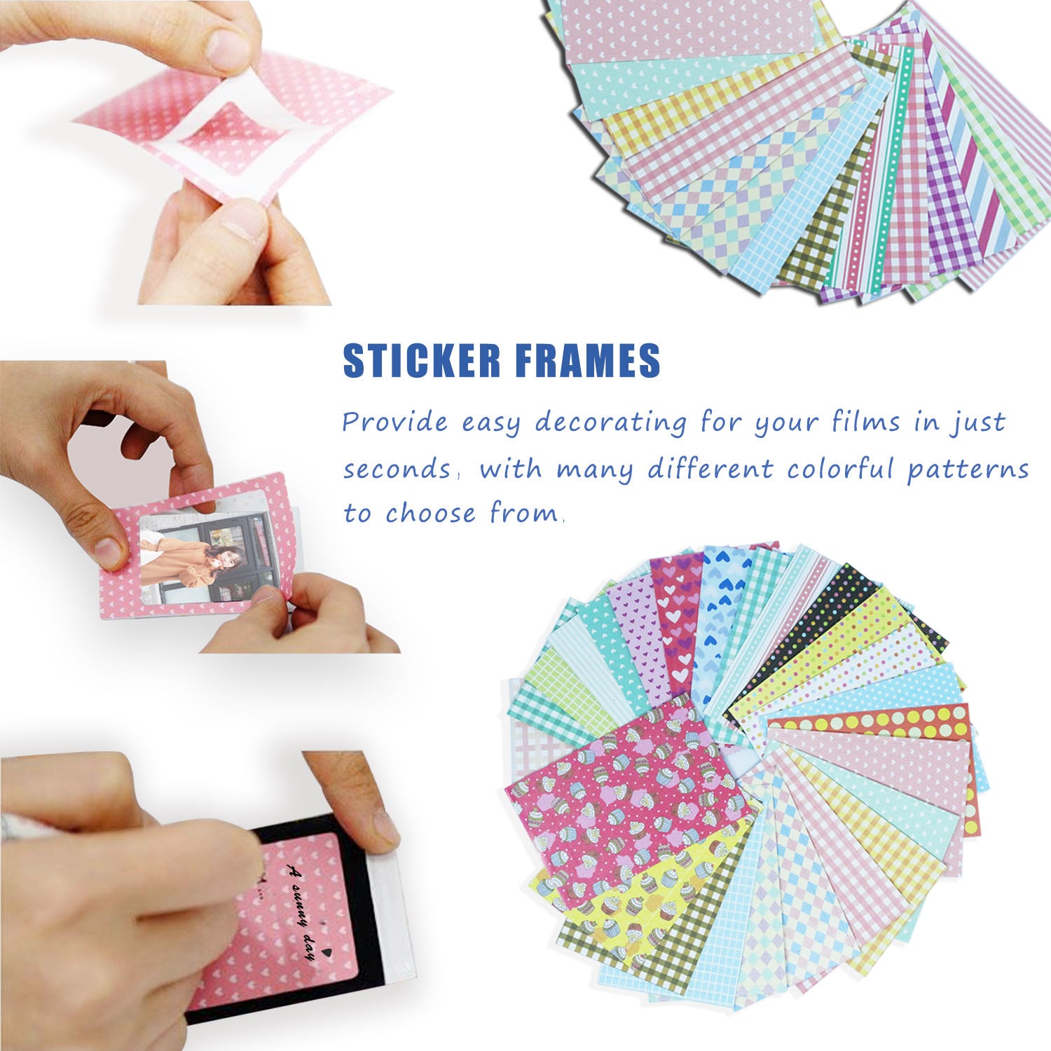 for FujiFilm Instax Mini 12 / 11 / 9 / 8+ / 8 10-in-1 Colorful Bundle Kit Accessories Includes Photo Album, Hang Frames, Border Stickers - Aurora Purpkle