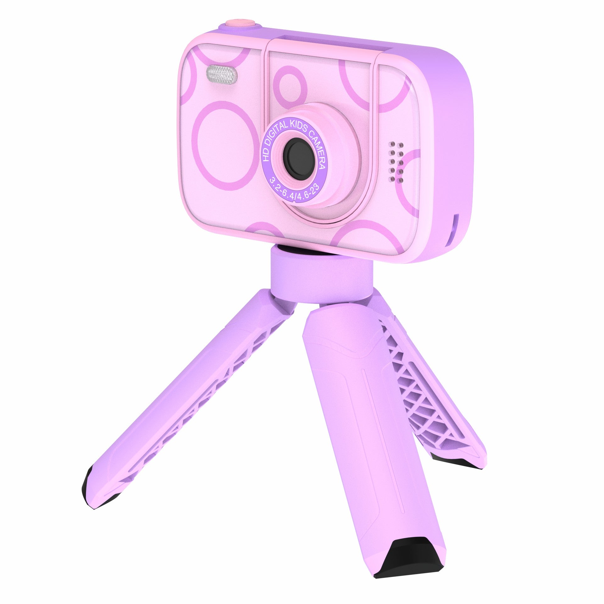 H19 2.4 inch Screen Children Camera 180-Degree Flip Camera Len with Tripod, Support 32G Memory Card - Purple