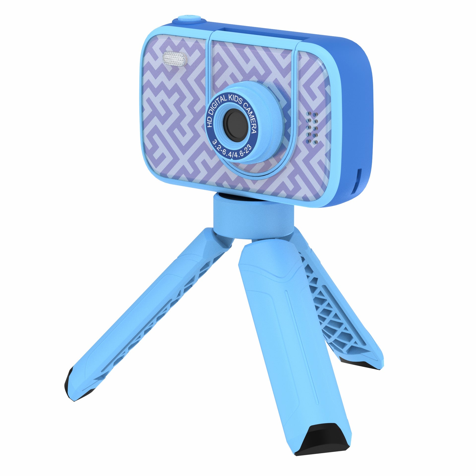 H19 2.4 inch Screen Children Camera 180-Degree Flip Camera Len with Tripod, Support 32G Memory Card - Blue