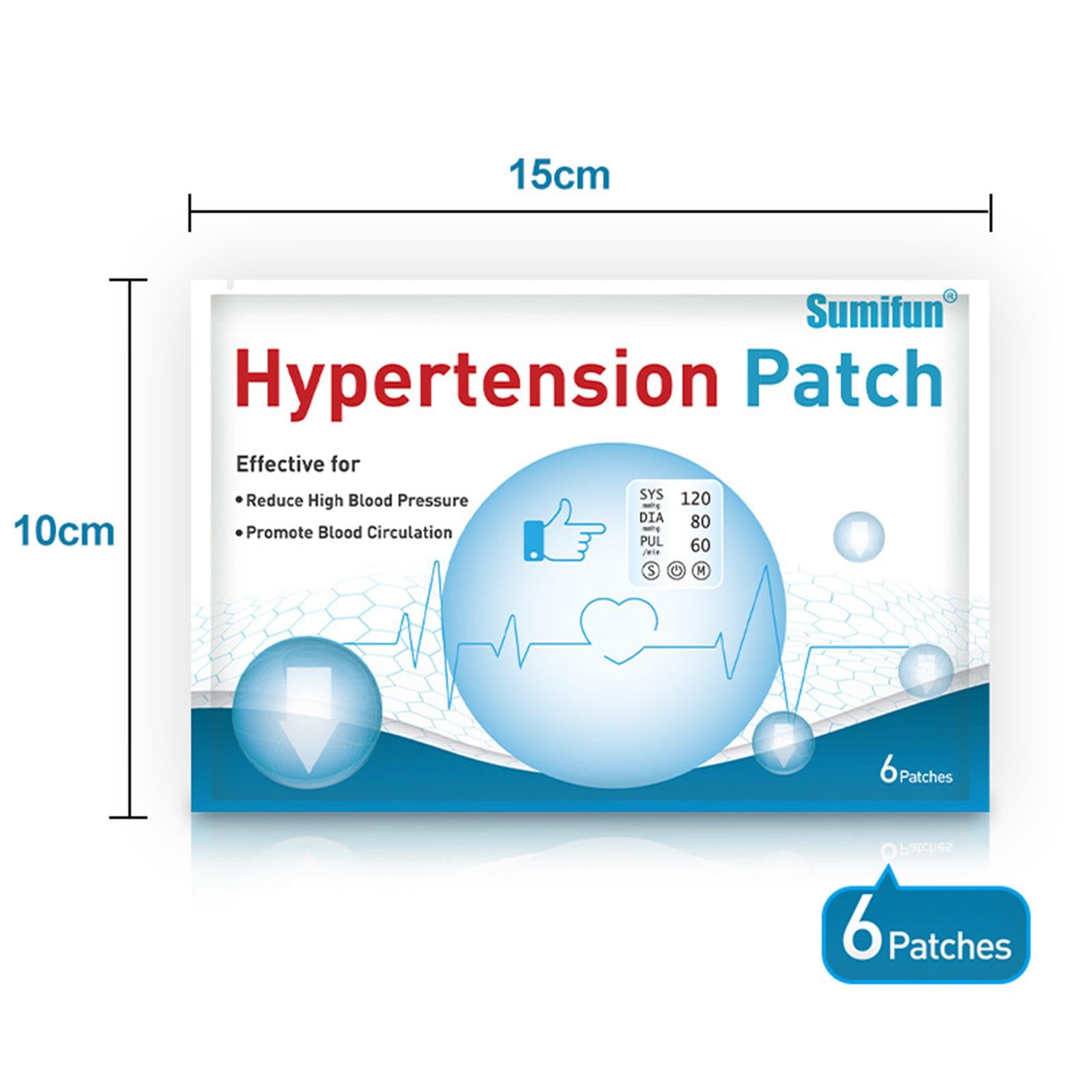 12 Pcs/2 Bag Hypertension Patch Clean Blood Vessel Plaster Patch Health