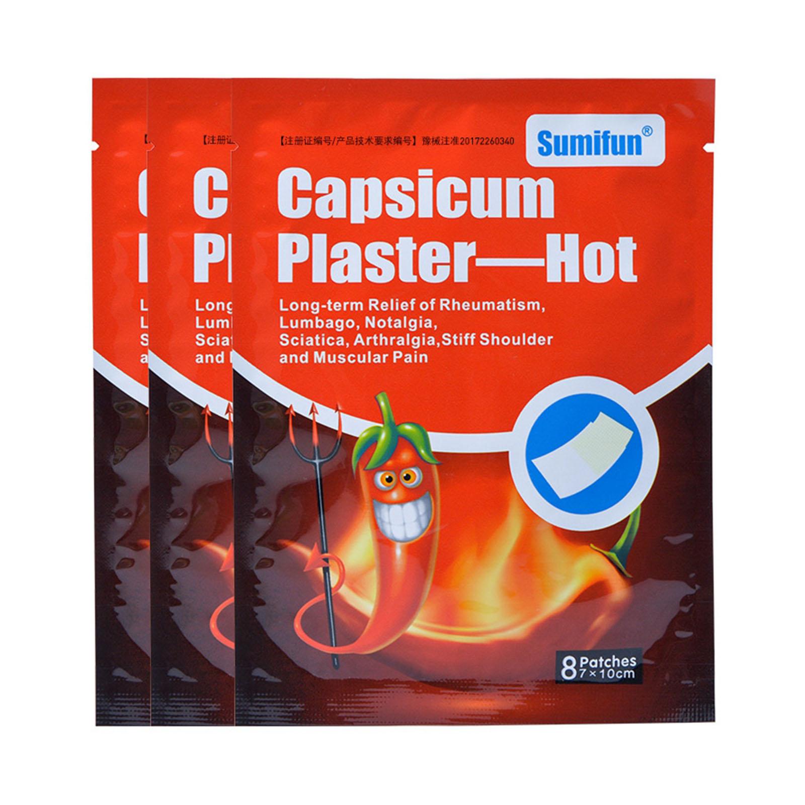 2 Bags Self Adhesive Capsicum Plaster Patches for Muscle Strains Backache