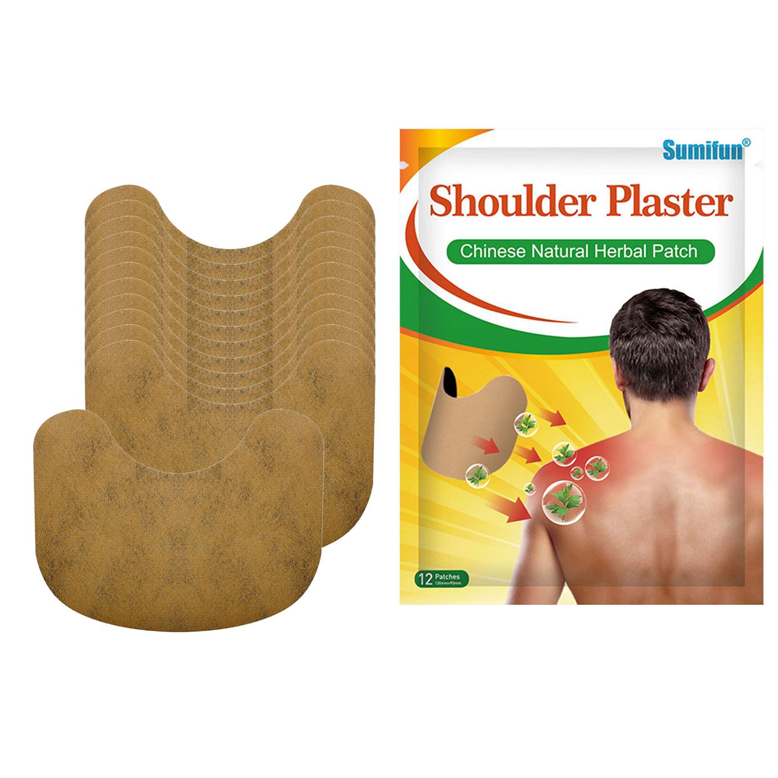 12 Pieces Natural Shoulder Patch Pain Plaster 5x3.9in for Joint/arthritis