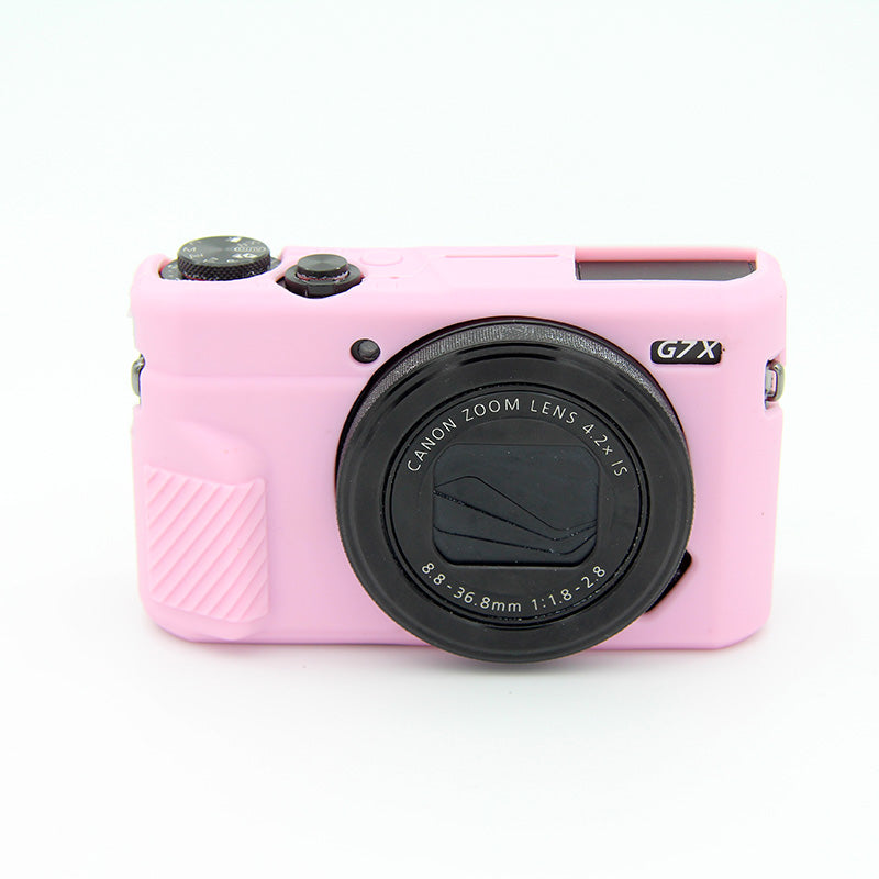 Soft Silicone Protective Camera Case for Canon G7X Mark II - Pink