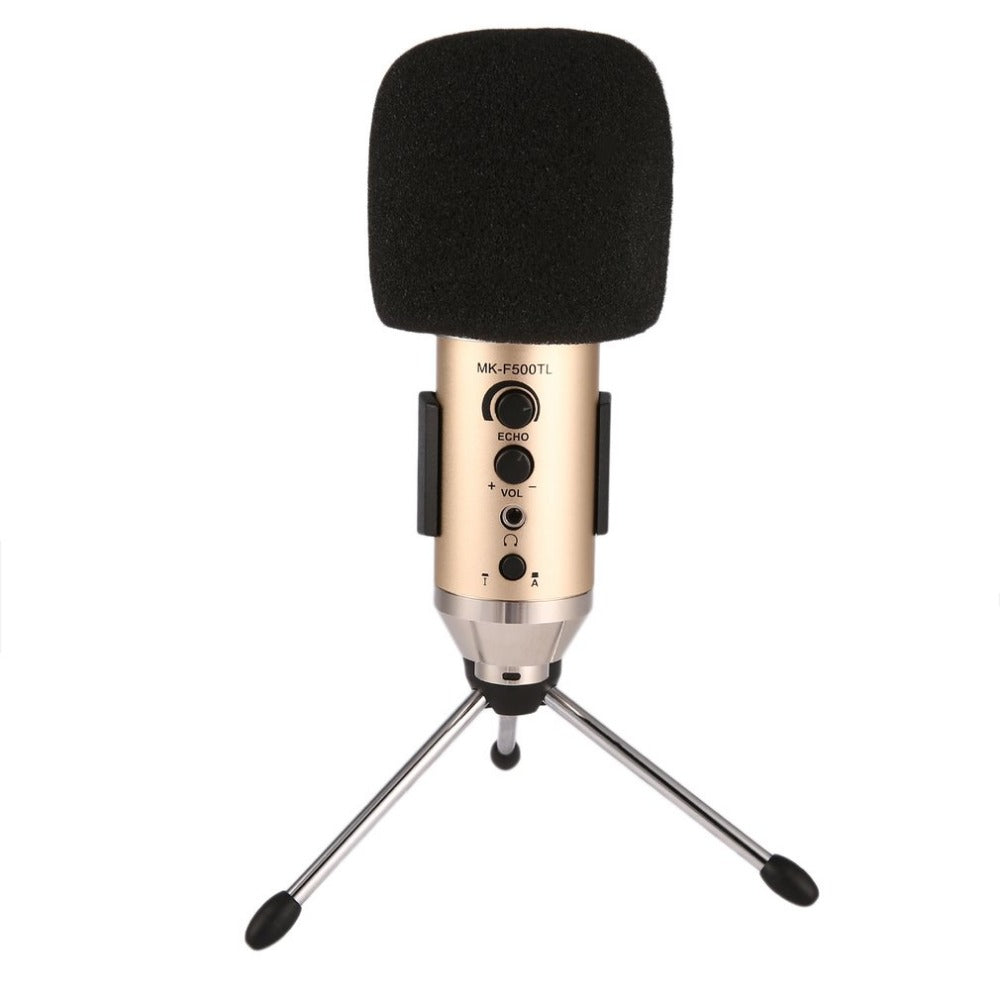 MK-F500TL Cardioid Pattern Professional Condenser Microphone with Tripod Stand
