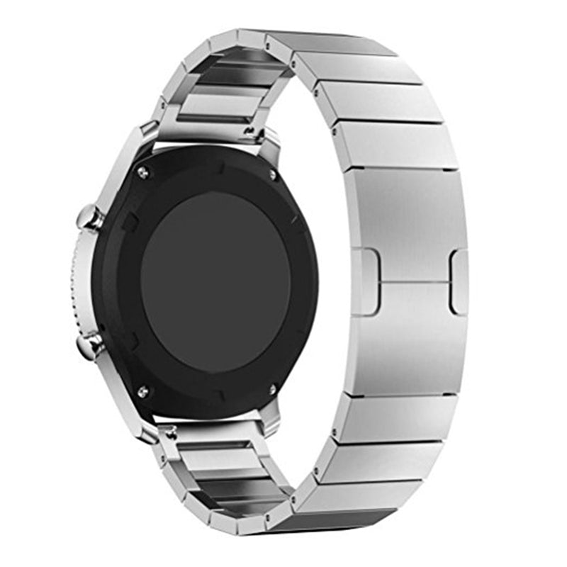 22mm Steel Wristband Watch Strap Band for Samsung Gear S3 Frontier / S3 Classic - Silver