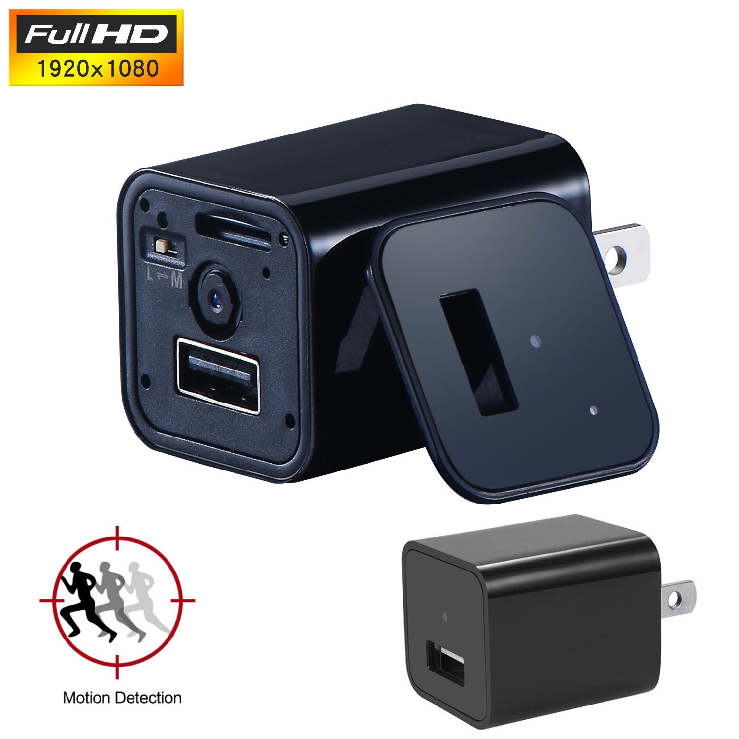 UX-8 HD 1080P Camera Indoor Security Wireless Recorder Socket Hidden Spy Cam Wall Charger - US Plug