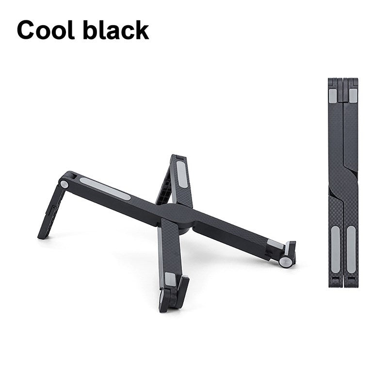 Foldable Cooling Laptop Tablet Stand with Non-slip Notebook Stand Holder - Black