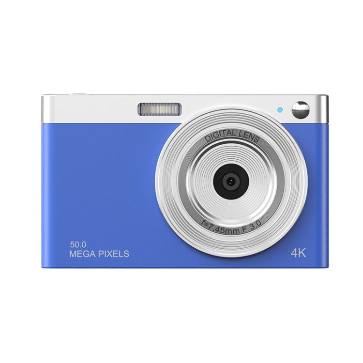 K20 Portable Lightweight 50MP HD Digital Selfie Camera 16X Zoom 4K Video Recorder - Blue