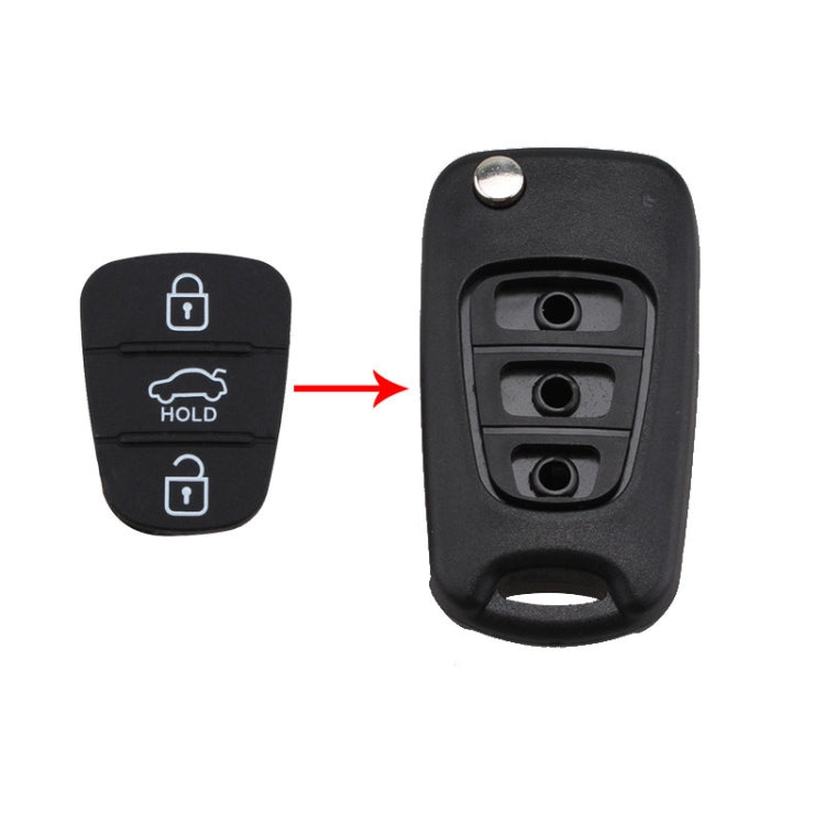 Replacement 3 Buttons Silicone Pad for Hyundai / Kia Car Key Shell, without Battery