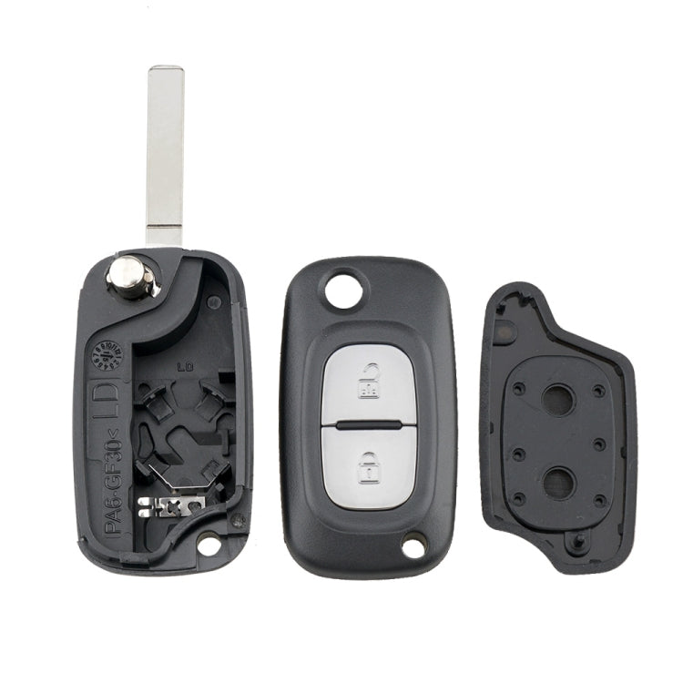 For RENAULT Clio / Megane / Kangoo / Modus Car Keys Replacement 2 Buttons Car Key Case with Foldable Key Blade