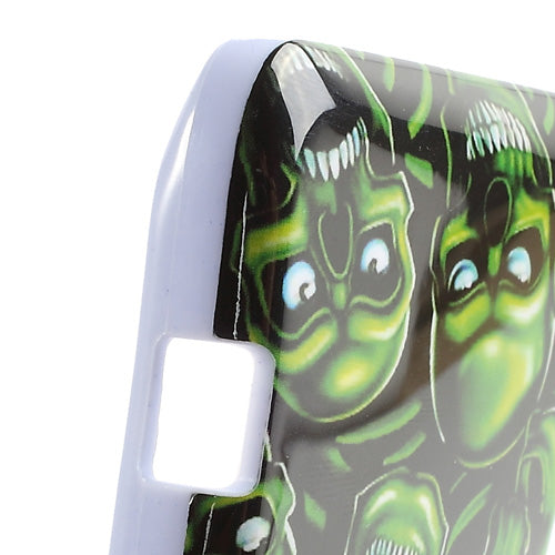 Many Green Skull Heads IMD TPU Skin Shell for Motorola RAZR D3 XT919 XT920