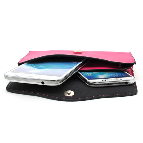 Dual Layer Insulation Phone Shoulder Bag for Samsung Galaxy S4 i9500 iPhone SE 5s 5 5c 4S, Size: 17CM x 10CM - Cyan