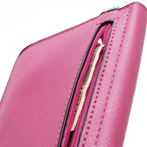 Two-tone Mini Woman Leather Purse Bag w/ Wrist Strap & Shoulder Strap for Samsung Galaxy S4 i9500 / S3 i9300 / Note 2 N7100 - Rose