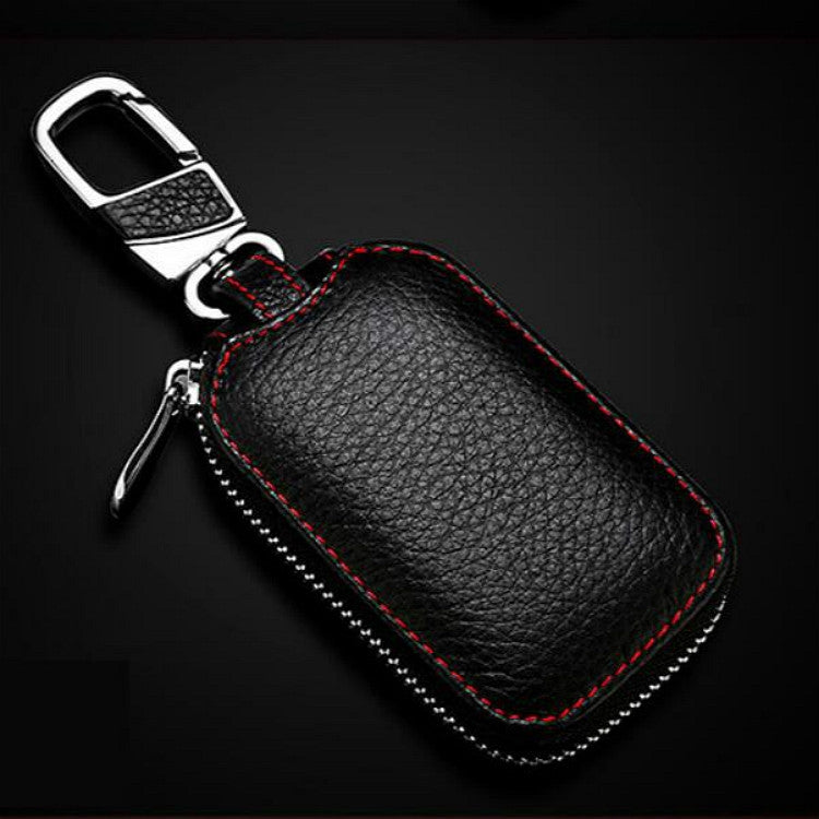 Multifunctional Hook Up Leather Car Key Bag(Black)